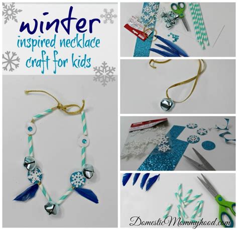 Winter Inspired Necklace Kids Craft Domestic Mommyhood