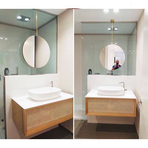 Double sided mirror bathroom cabinet. Orbis™ Round Double Sided Suspended Bathroom Mirror with a ...