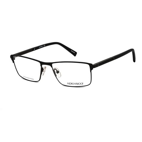 adensco mens black rectangular eyeglass frames ad1210rzz00054