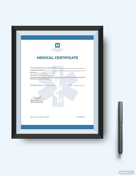 Doctor Medical Certificate Format