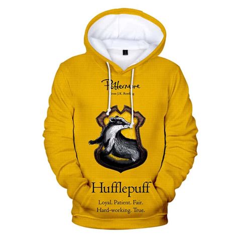 Hufflepuff Harry Potter 3d Printed Hoodies Wizardry World