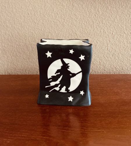 Partylite Halloween Witch Luminary Black Bag P9775 Candle Votive Holder