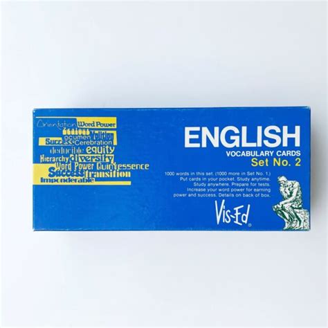 The Original English Vocabulary Cards Set No 2 Cards By Vis Ed Open