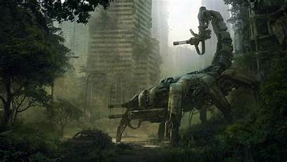 Fallout Robot Scorpion Blues Gun Machine Tree