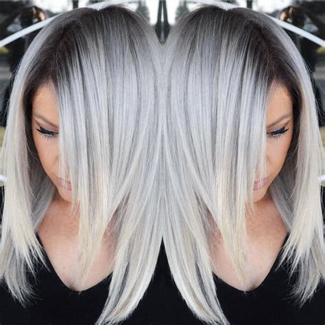 Hot On Beauty On Instagram Stunning Silver Hair Color Design With