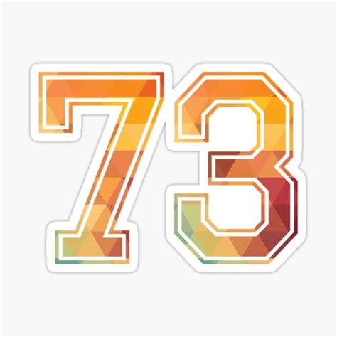 Number 73 Stickers Redbubble