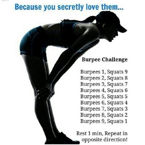 Burpee challenge | Burpee challenge, Workout challenge ...
