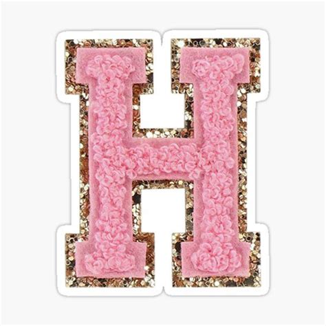 Preppy Pink Varsity Letter H Sticker By Ktp100 Varsity Letter Iphone