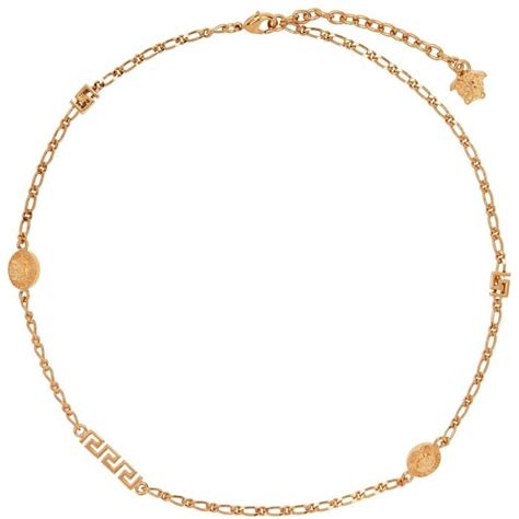 Versace Gold Medusa La Greca Necklace ShopStyle Jewelry