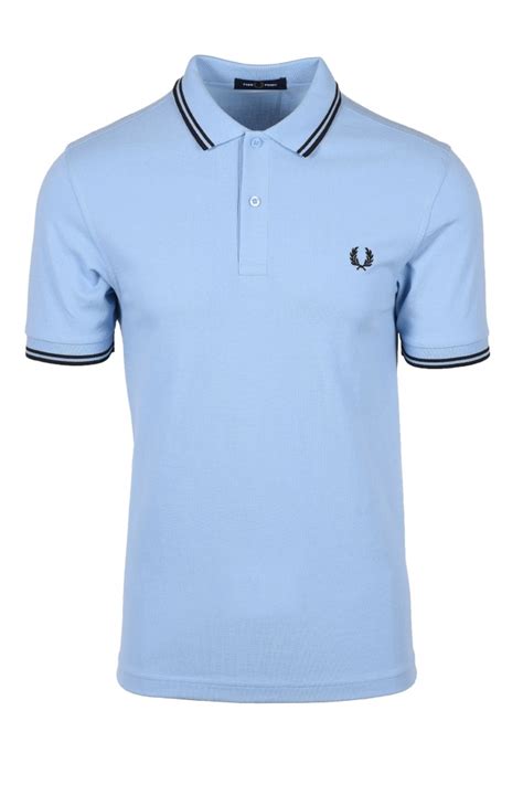 Fred Perry Twin Tipped Polo Shirt Skyblackblack M3600