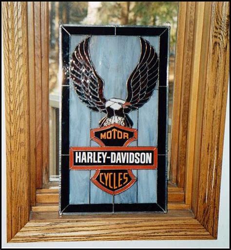 Stained Glass Harley Davidson Memorabilia Harley Davidson Stained