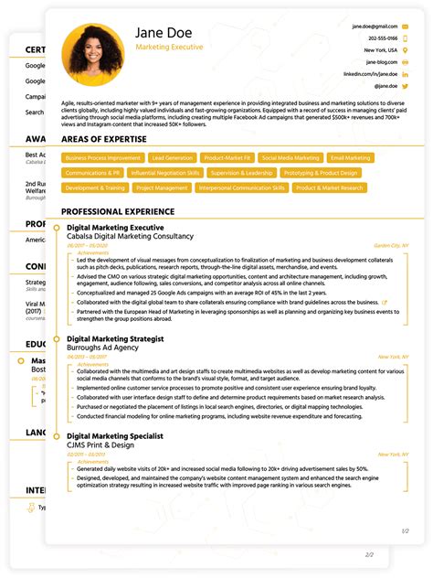 Jessie is a mature student with a wide range of work experience who has decided to move into the culinary industry. 8 Job-Winning CV Templates - Curriculum Vitae for 2020