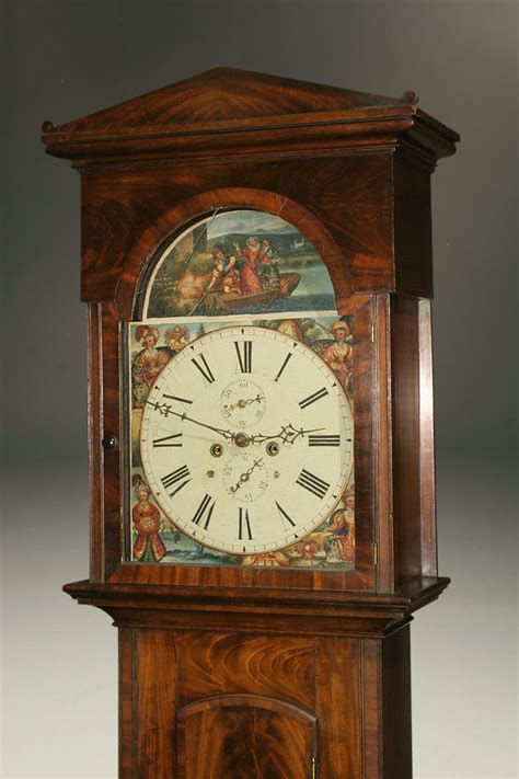 Scottish Tall Case Clock In Mahogany