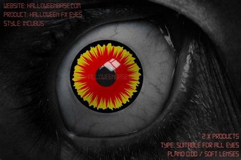 Incubus Red Yellow And Black Halloween Contact Lenses Red Contacts