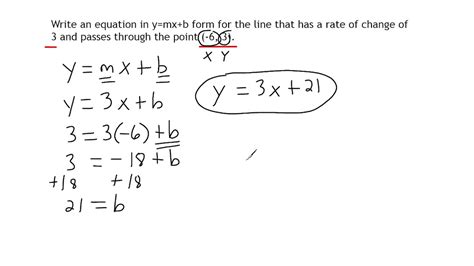 Writing Linear Equations When Given Slope And One Point Youtube