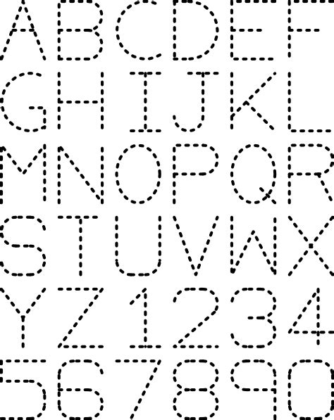 Alphabet Numbers Tracing Clip Art At Vector Clip Art Online