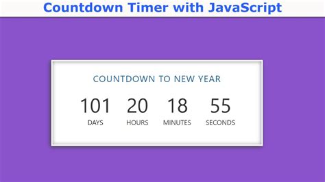 How To Create A Countdown Timer With Javascript And Css