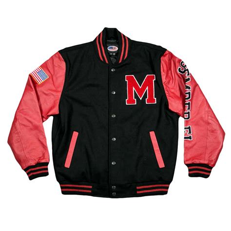 Jwm Military Mens Leather Polyester Embroidered Varsity Jacket Ebay