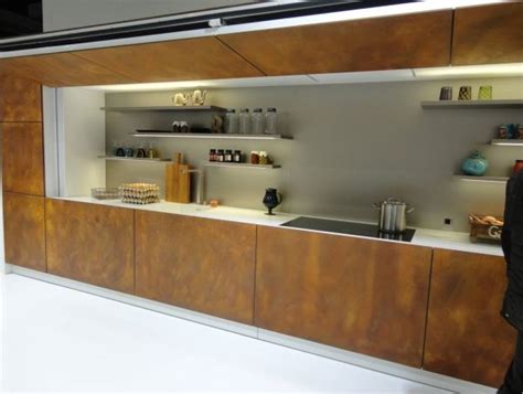 Do you want to give your kitchen a beautiful, unique, and modern look? Corten clad cabinets | Corten steel, Interior cladding, Corten