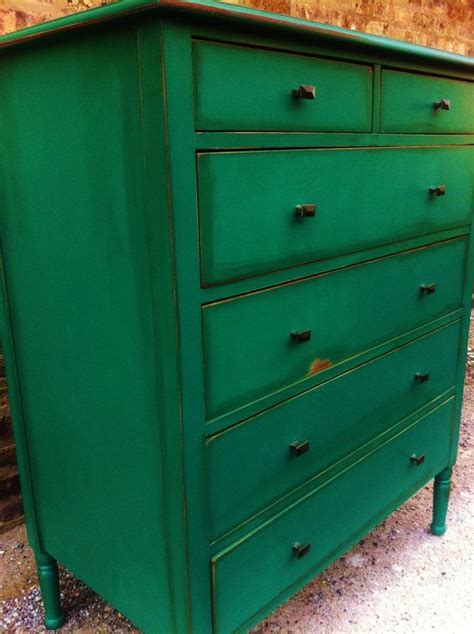 Vintage Dresser In Emerald Green Vintage Dressers Green Painted