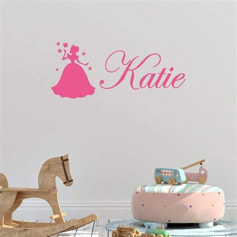 Custom Name Fairy And Butterflies Childrens Wall Sticker Childrens