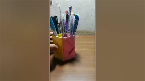 How To Make Diy Origami Desk Organizer Youtube