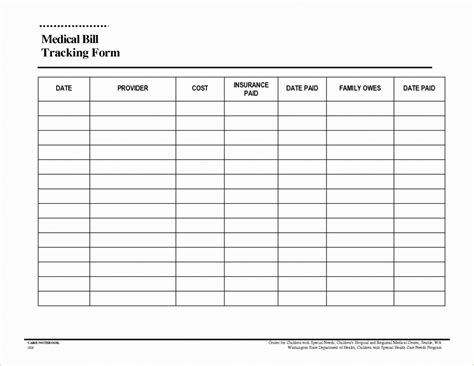 Medical Expense Spreadsheet Templates Db Excel Com