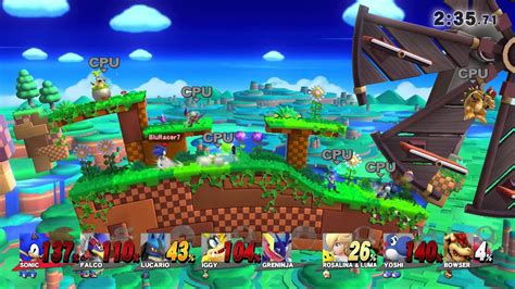 Super Smash Bros Wii U 8 Player Smash Windy Hill Zone 1080 Hd