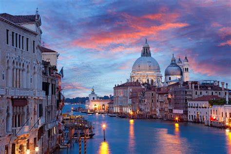 Famous Venice At Twilight Beautiful Sky Italy Stock Image Image Of