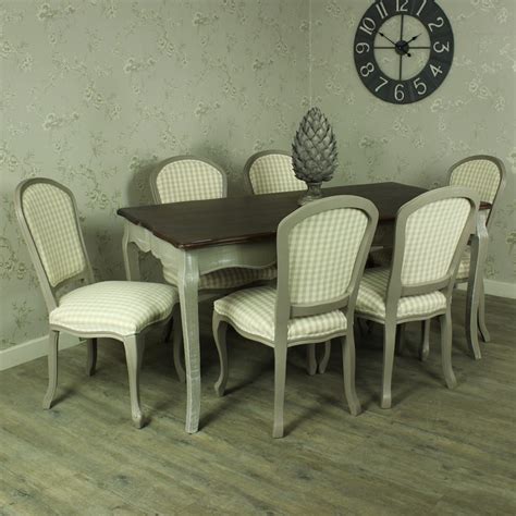 A table is a versatile feel free to let your table shine and stand out if you are to place it in the living room, dining room, or kitchen. Large Grey Dining Table with 6 Padded Dining Chair ...