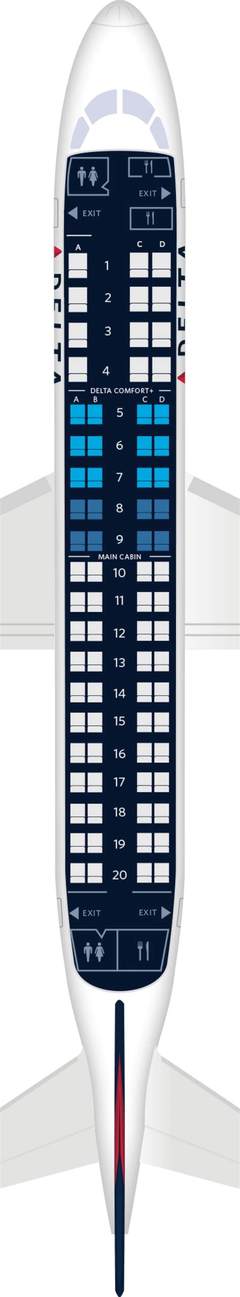 Embraer ERJ 175 Seat Maps Specs Amenities Delta Air Lines