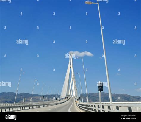 Rio Antirio Cable Stayed Bridge Stock Photo Alamy