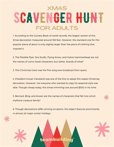 9 best holiday scavenger hunt templates in 2022 printable 2022