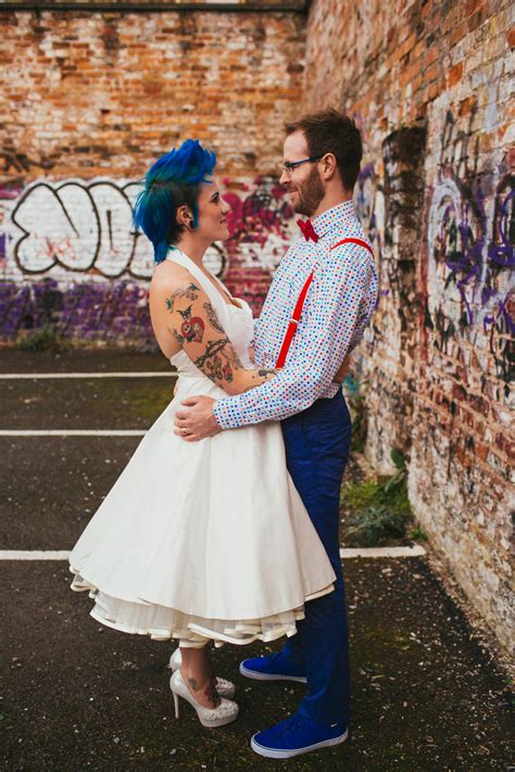 | galina white short tea calf length strapless bridal gown wedding dress size 8. Alternative Wedding Photography Northern Ireland | Styled ...