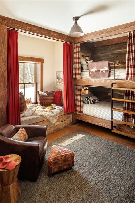 Cabin Homes Log Homes Bunk Bed Rooms Cabin Bunk Room Bunk House