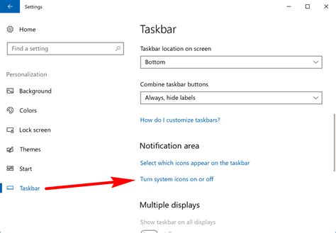 How To Turn Onoff System Icons On Taskbar In Windows 10 Tutorial