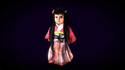 Okiku Doll Haunted Creepy Pbr Gameready Buy Royalty Free 3d Model By Hastarot