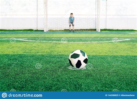 Soccer Ball On The Green Grass Field Editorial Image Image Of Field