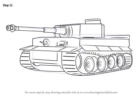 Step By Step How To Draw A Tiger Tank Tank