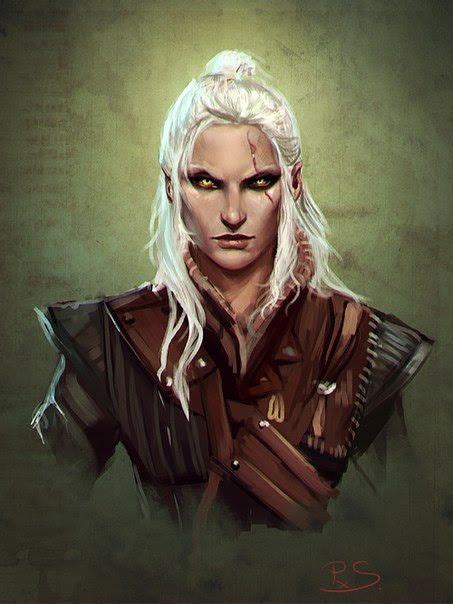 Genderbent Geralt Character Portraits The Witcher Witcher Art