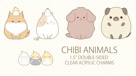 Chibi Animals Acrylic Charms By Miivei Art —kickstarter