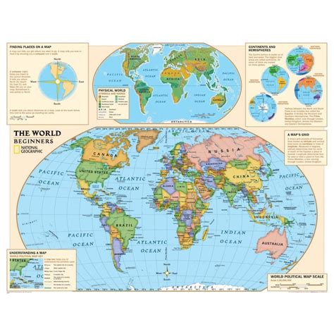 National Geographic Beginners Series World Map In The Teaching Aids
