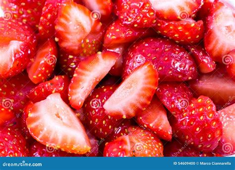 Background Of Sliced Strawberries Stock Photo Image Of Beautiful