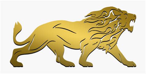 Lion Clip Golden Gold Lion Logo Png Transparent Cartoon Free