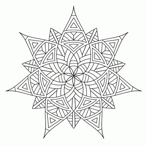 Cool Geometric Design Coloring Pages Coloring Home