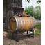 Reclaimed Wine Barrel Ice Chest With Stand