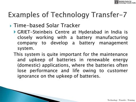 Technology transfer overview 3 the technology transfer process 4 research considerations and material transfer agreements 6. PPT - Technology. Transfer. Training. PowerPoint ...