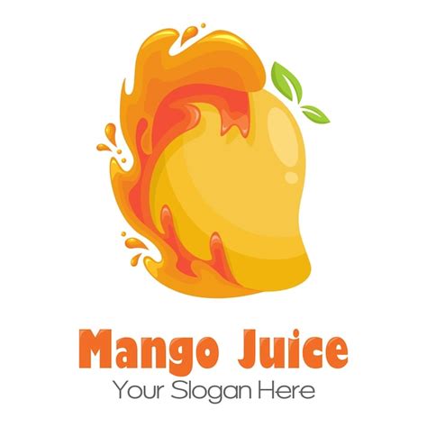 Premium Vector Mango Juice Logo Fresh Drink Design Your Slogan Here