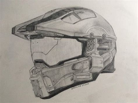 Halo Master Chief Helmet Drawing At Explore