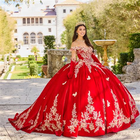 scarlet red quinceanera dress from princesa by ariana vara pr30136 — danielly s boutique